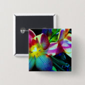 花の小さいの1つの¼のインチ円形ボタン 缶バッジ (正面&裏面)