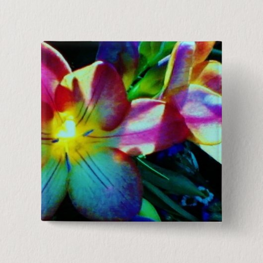 花の小さいの1つの¼のインチ円形ボタン 缶バッジ (正面)