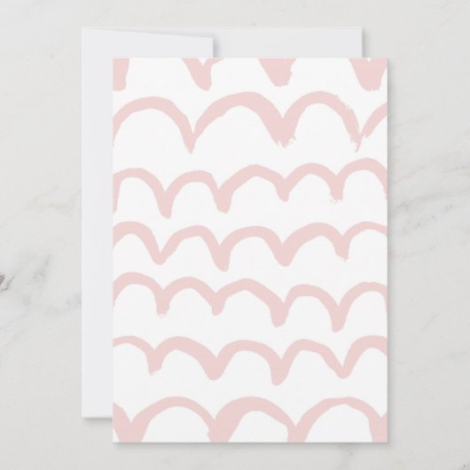 花の小さい女の赤ちゃんのベビーシャワー招待状 招待状 (裏面)