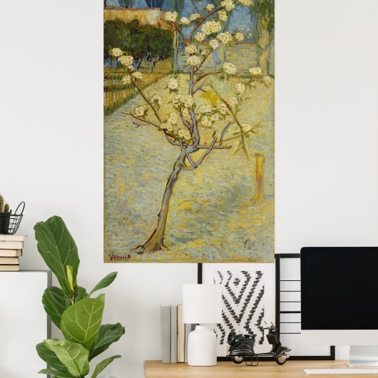 花の小さな梨の木ポスター ポスター (ホームオフィス)