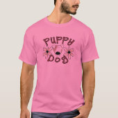 花の小犬のTシャツおよびギフト Tシャツ (正面)