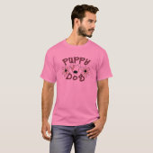 花の小犬のTシャツおよびギフト Tシャツ (正面フル)