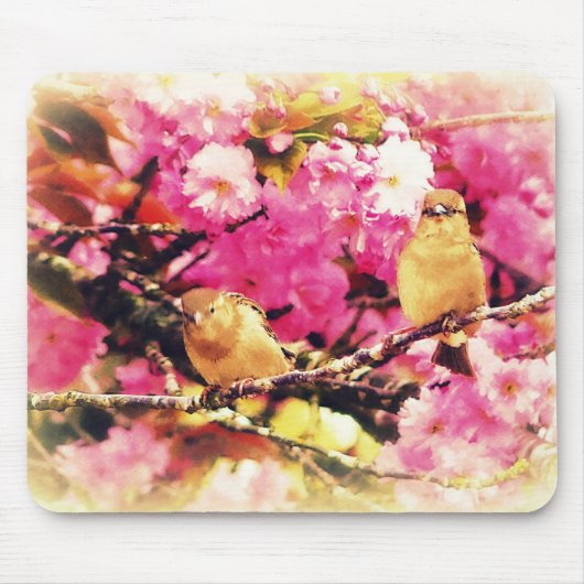 花の小鳥 マウスパッド (正面)
