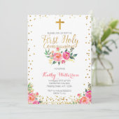 花の少女の初めての聖体拝領の招待状 招待状 (スタンド正面)