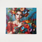 花の少女 タペストリー (正面(横))