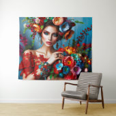 花の少女 タペストリー (インサイチュ(横))