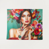 花の少女 タペストリー (正面(横))