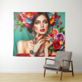 花の少女 タペストリー (インサイチュ(横))