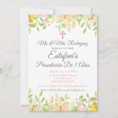 花の少女 プレゼンテーション3周年 メキシカン 3歳 招待状 (正面)