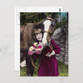 花の少女 ポストカード (正面/裏面)