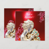 花の少女 , 赤いルビー 招待状 (正面/裏面)