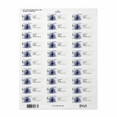 花の差出人住所ラベル、ラインフローラ鶏 ラベル (フルシート)