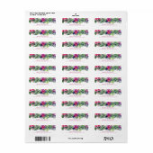 花の差出人住所ラベル ラベル (フルシート)