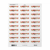 花の差出人住所ラベル ラベル (フルシート)