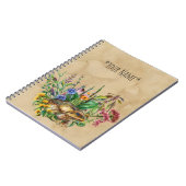 花の帳面の中のヒキガエル ノートブック (左側)