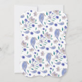 花の帽子をかぶったかわいい青いスズメ (裏面)