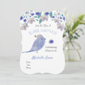 花の帽子をかぶったかわいい青いスズメ (スタンド正面)