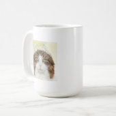 花の帽子を持つ猫 コーヒーマグカップ (正面左)
