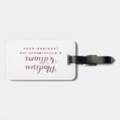 花の平らな鉄|ニューヨーク、NY ラゲッジタグ (裏面横)