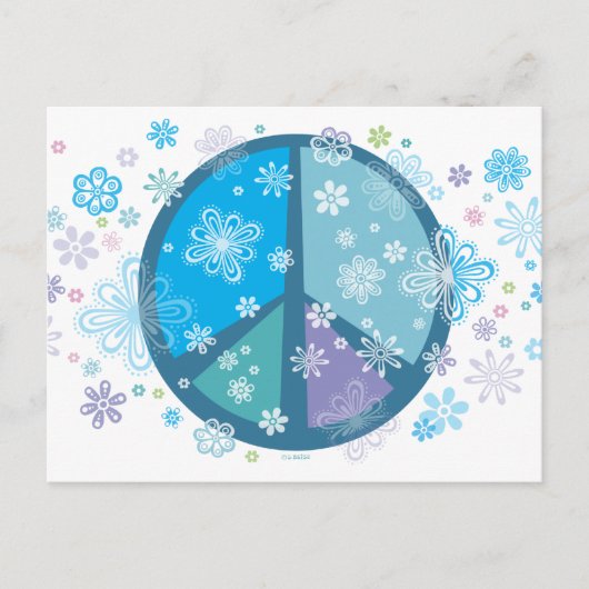 花の平和ため息はがき ポストカード (正面)