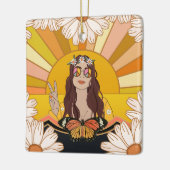 花の平和 セラミックオーナメント (左)