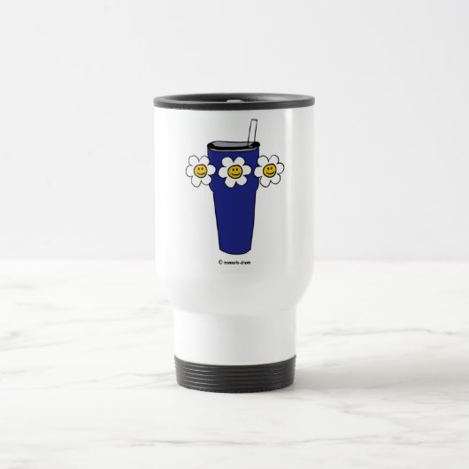 花の幸せなタンブラー トラベルマグ (中央)