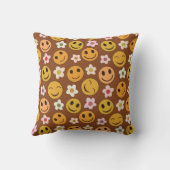 花の幼稚園の笑顔の明るい顔 クッション (裏面)