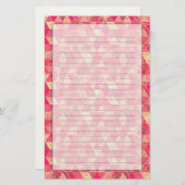 花の幾何学模様 便箋 (正面/裏面)