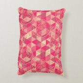 花の幾何学的なパターン アクセントクッション (裏面(縦))