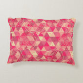 花の幾何学的なパターン アクセントクッション (裏面)