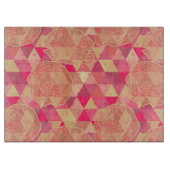 花の幾何学的なパターン カッティングボード (正面)