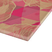 花の幾何学的なパターン カッティングボード (角)