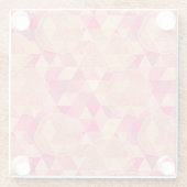 花の幾何学的なパターン ガラスコースター (裏面)