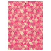 花の幾何学的なパターン クリップボード (裏面)