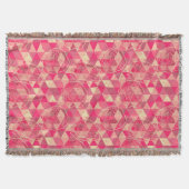 花の幾何学的なパターン スローブランケット (正面)