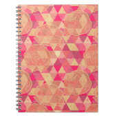 花の幾何学的なパターン ノートブック (正面)