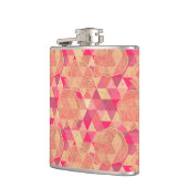 花の幾何学的なパターン フラスク (左)