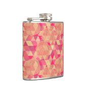 花の幾何学的なパターン フラスク (右)