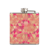 花の幾何学的なパターン フラスク (裏面)