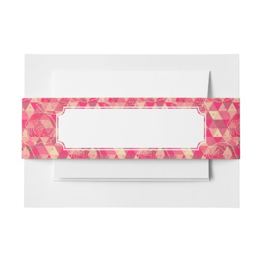 花の幾何学的なパターン 招待状ベリーバンド (正面例)