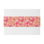 花の幾何学的なパターン 招待状ベリーバンド (裏面例)