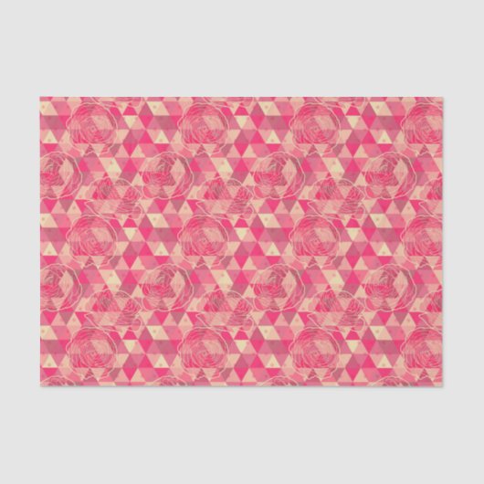 花の幾何学的なパターン 薄葉紙 (正面)