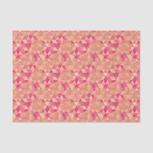 花の幾何学的なパターン 薄葉紙 (正面)