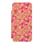 花の幾何学的なパターン INCIPIO iPhoneウォレットケース (フォリオ 正面)