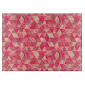 花の幾何模様 カッティングボード (正面)