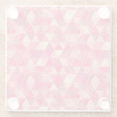 花の幾何模様 ガラスコースター (裏面)