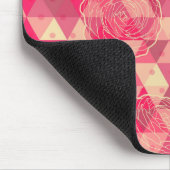花の幾何模様 マウスパッド (コーナー)