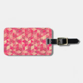 花の幾何模様 ラゲッジタグ (正面横)