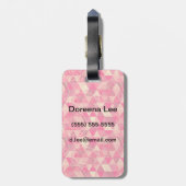 花の幾何模様 ラゲッジタグ (裏面縦)