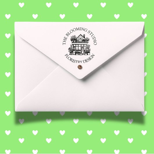 花の店頭ゴム印 セルフインキングスタンプ